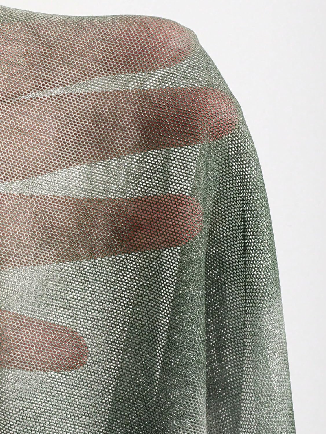 Verdusa Women's Y2k Tie Dye Sheer Mesh Top Drop Shoulder Long Sleeve Oversized Rave Streetwear Tops - Image 7