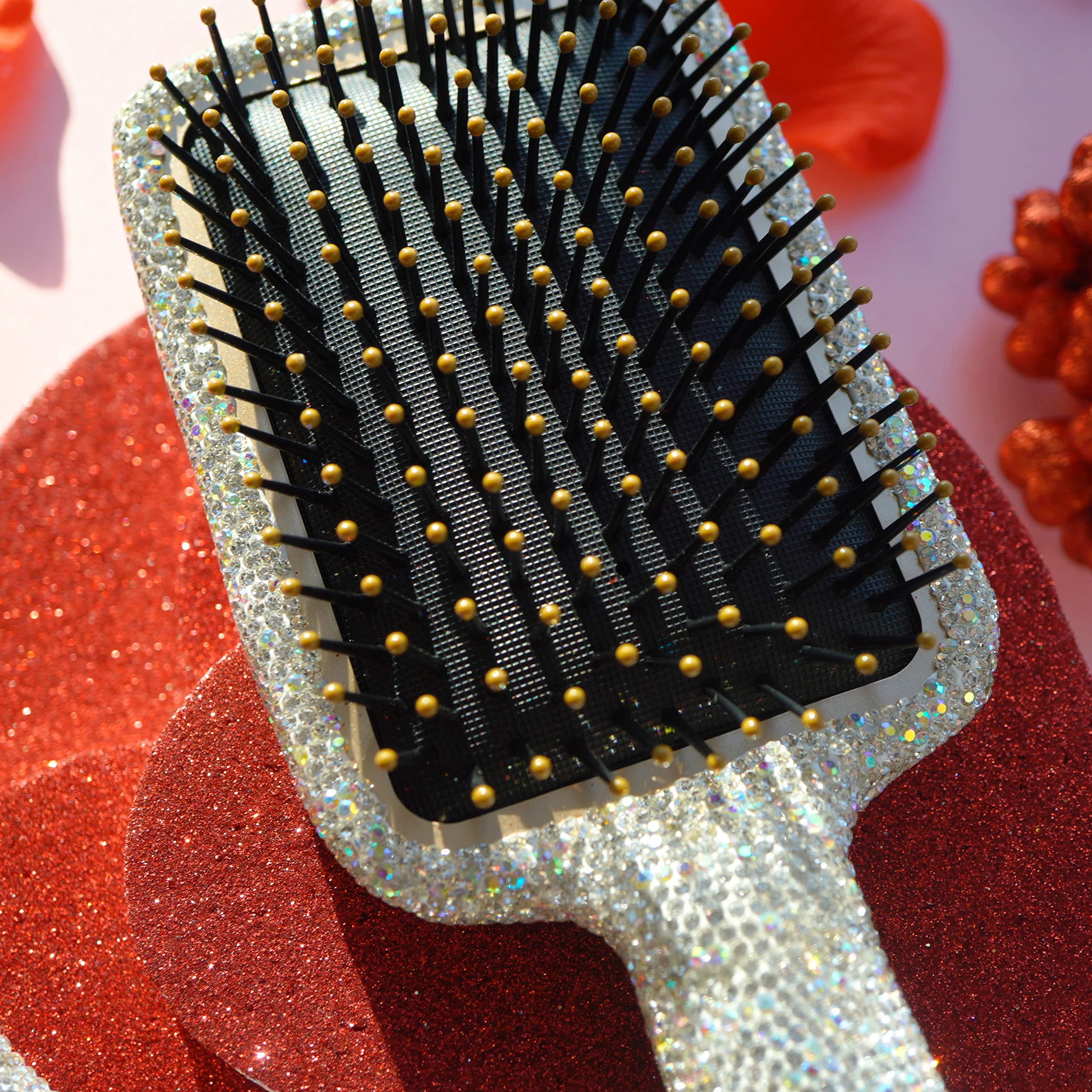 NEW Sparkling Bling Swarovski Crystal Rhinestone Hair Brush + FREE Gift! Amazon.com: EDA Luxury Beauty 360° Diamond Swarovski  main image 3