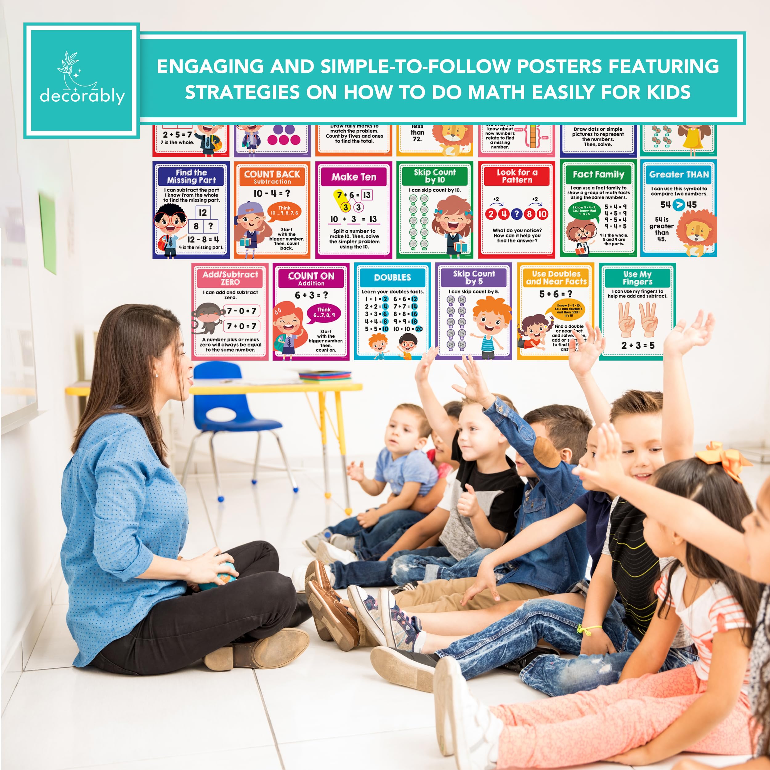 Snapklik.com : Decorably 20 Vibrant-Themed Math Posters For Elementary ...