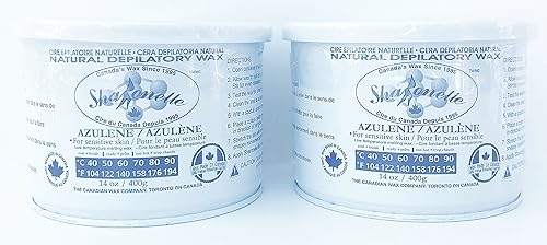 Sharonelle Cera suave de azuleno natural para pieles sensibles en 14 oz. - 2 latas