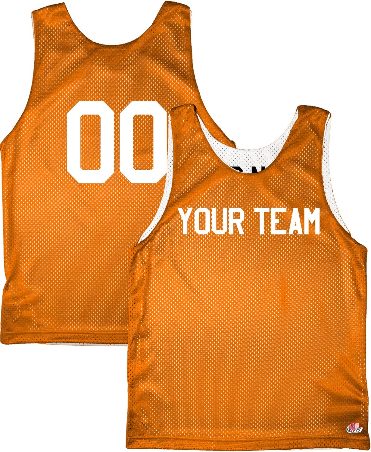 Orange Reversible Custom Basketball Jersey with Names Numbers Both Sides