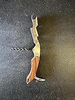 Vista 4 de Coutale Sommelier - Sacacorchos prémium para camareros de acero inoxidable de madera sintética, abridor de botellas de vino de doble palanca