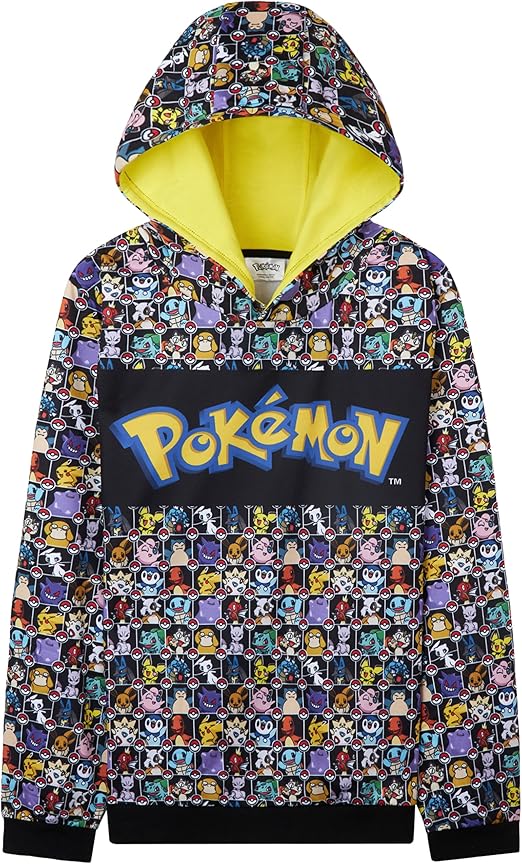 Pokemon Hoodie for Boys Teens Pikachu Hooded Sweatshirt Anime Pullover Top