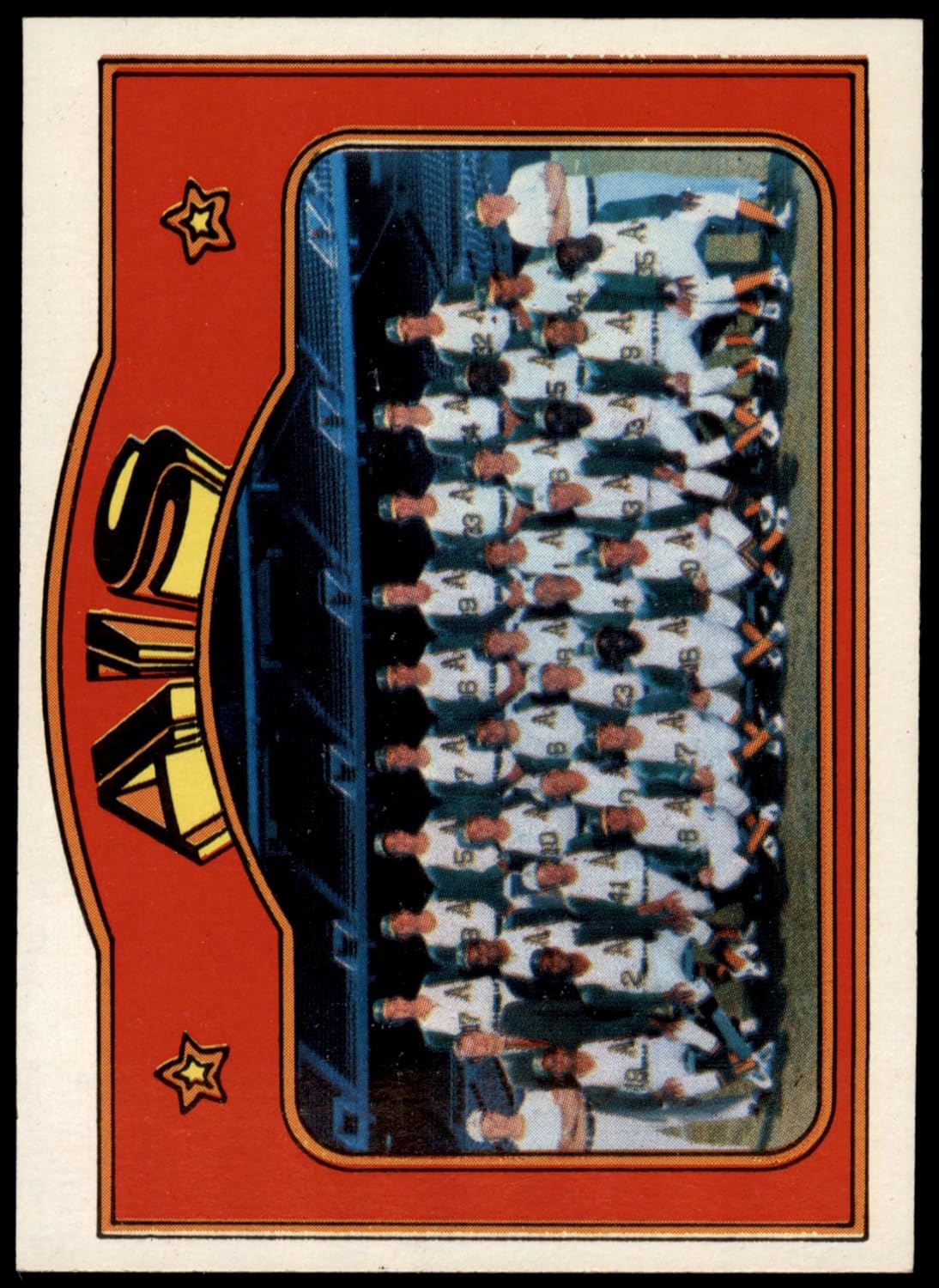 1972 Topps #454 A's Team Oakland Athletics (Baseball Card) NM Athletics