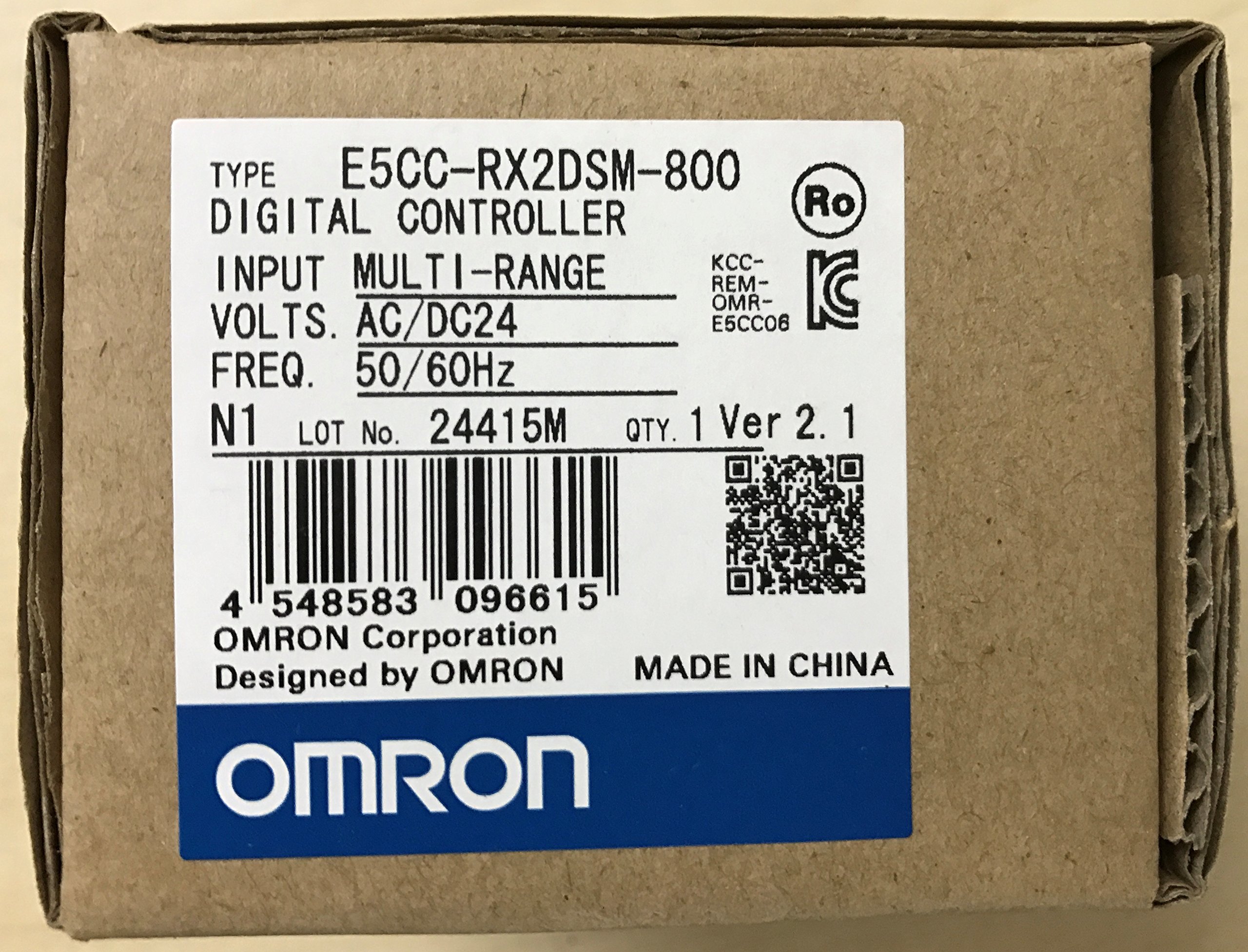 OmronE5CC-RX2DSM-800 E, J, K, L, N, PLII, Process, R, S, T, Temperature Controller (RTD, Type B, U, W) 24VAC/DC Panel Mount