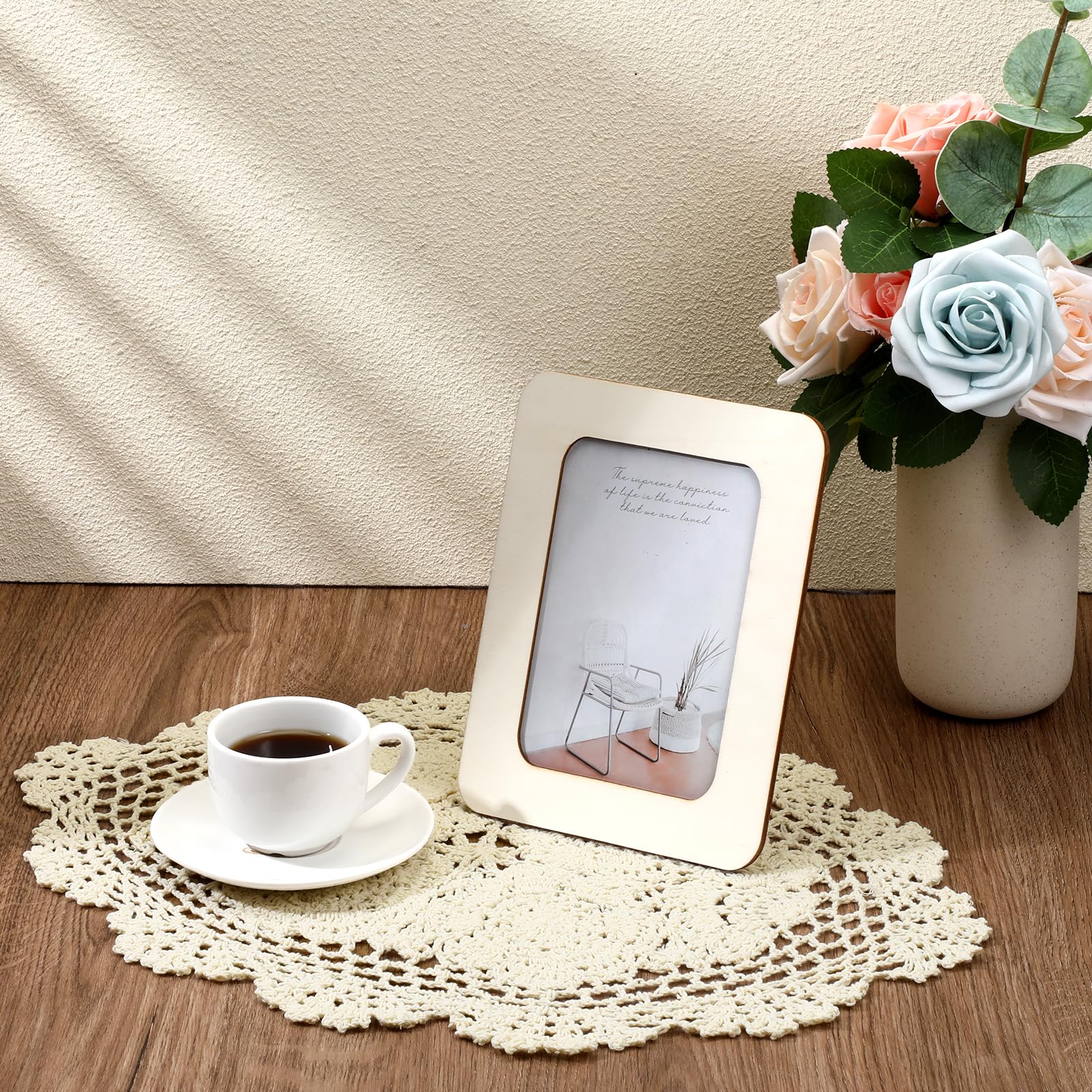 2 Pcs Crochet Doilies Cloth Oval Beige Doilies for Furniture 12X17 Inch Doiliess Fabric Crochet Cotton Doily Table Doiliess for Table