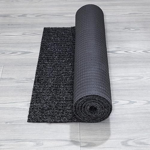 Miniatura 3 de Ottomanson Scrabe Rib Collection - Alfombra impermeable antideslizante de goma, diseño sólido, 2 x 28 pulgadas, para interiores y exteriores, 2 pies