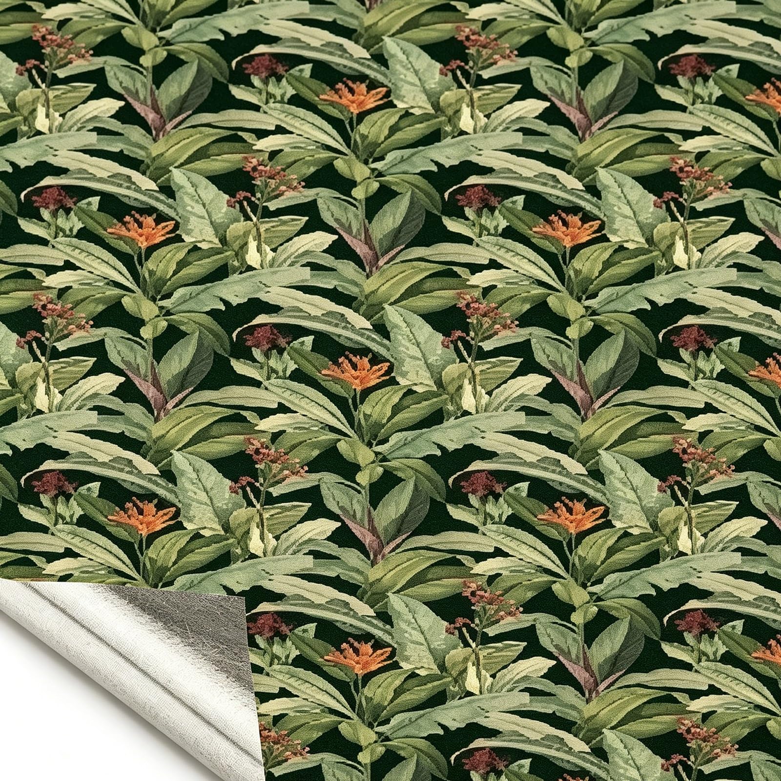 Zynqra F Wallpaper Loral,Vintage Vinyl Removable Walls Sticker Or Kitchen Living Room(,L500cm/196.9In*W44cm/17.3In)