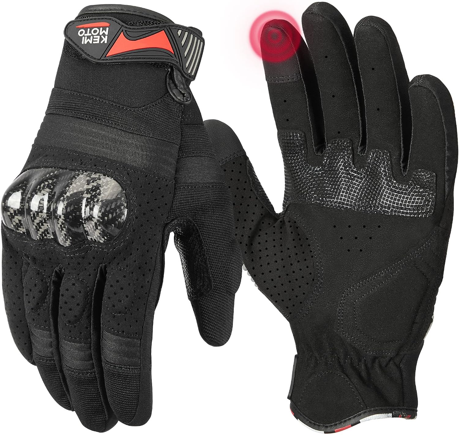 KEMIMOTO Motorcycle Gloves, Motorcycle Gloves for Men, Touchscreen Riding Gloves for Motorcycles, Dirt Bike, ATV, UTV, Motorcross Gloves, XL, BL