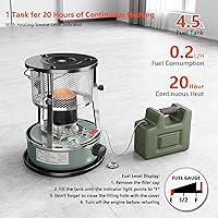 Vista 6 de Calentador de queroseno, calentadores de queroseno para uso en interiores, calentador portátil para campamento, estufa de queroseno, calentadores