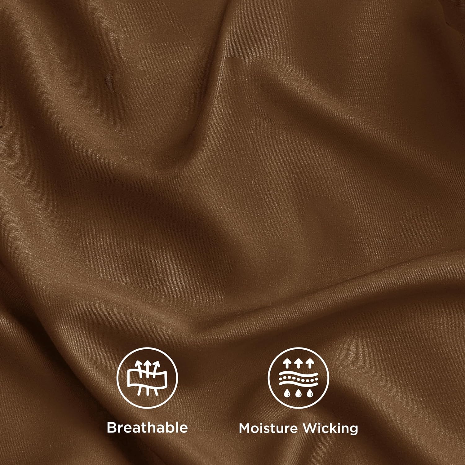 Bedsure King Size Sheets Set, Cooling Sheets for Hot Sleepers, Rayon Derived from Bamboo, Breathable & Soft, Deep Pocket Up to 16 Inches, Hotel Luxury Silky Bedding, Brown - Image 4