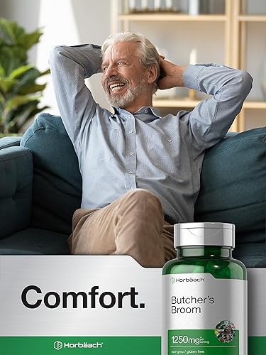 Miniatura 6 de Horbaach Butchers - Cápsulas de escoba de 1250 mg | 120 unidades | Sin OMG, sin gluten | Suplemento tradicional de extracto de raíz de hierbas