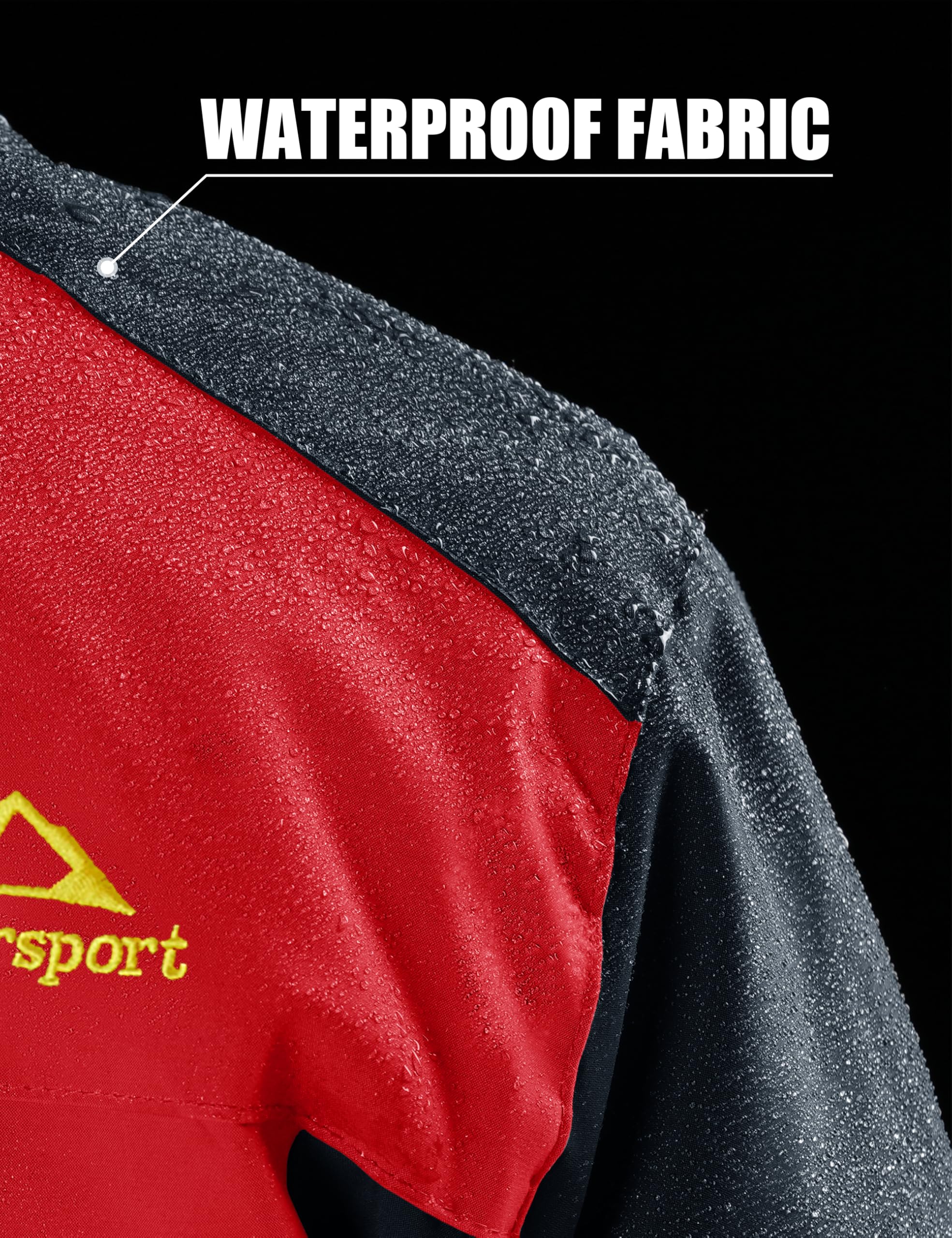 MAGCOMSEN Giacca da Sci Impermeabile da Uomo Antivento da Montagna Parka in Pile con Cappuccio