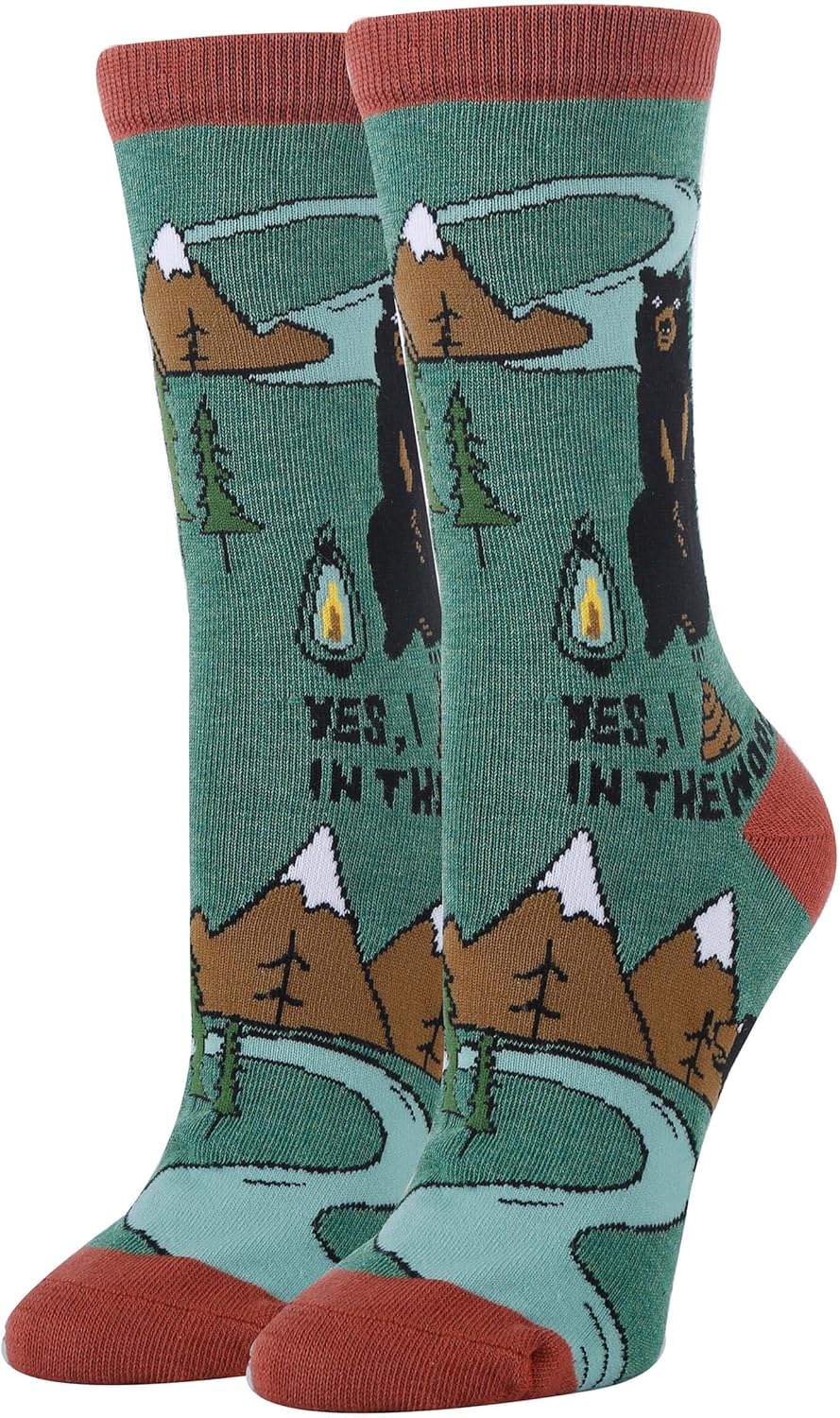 Calcetines divertidos de algodón para mujer con estampado de animal