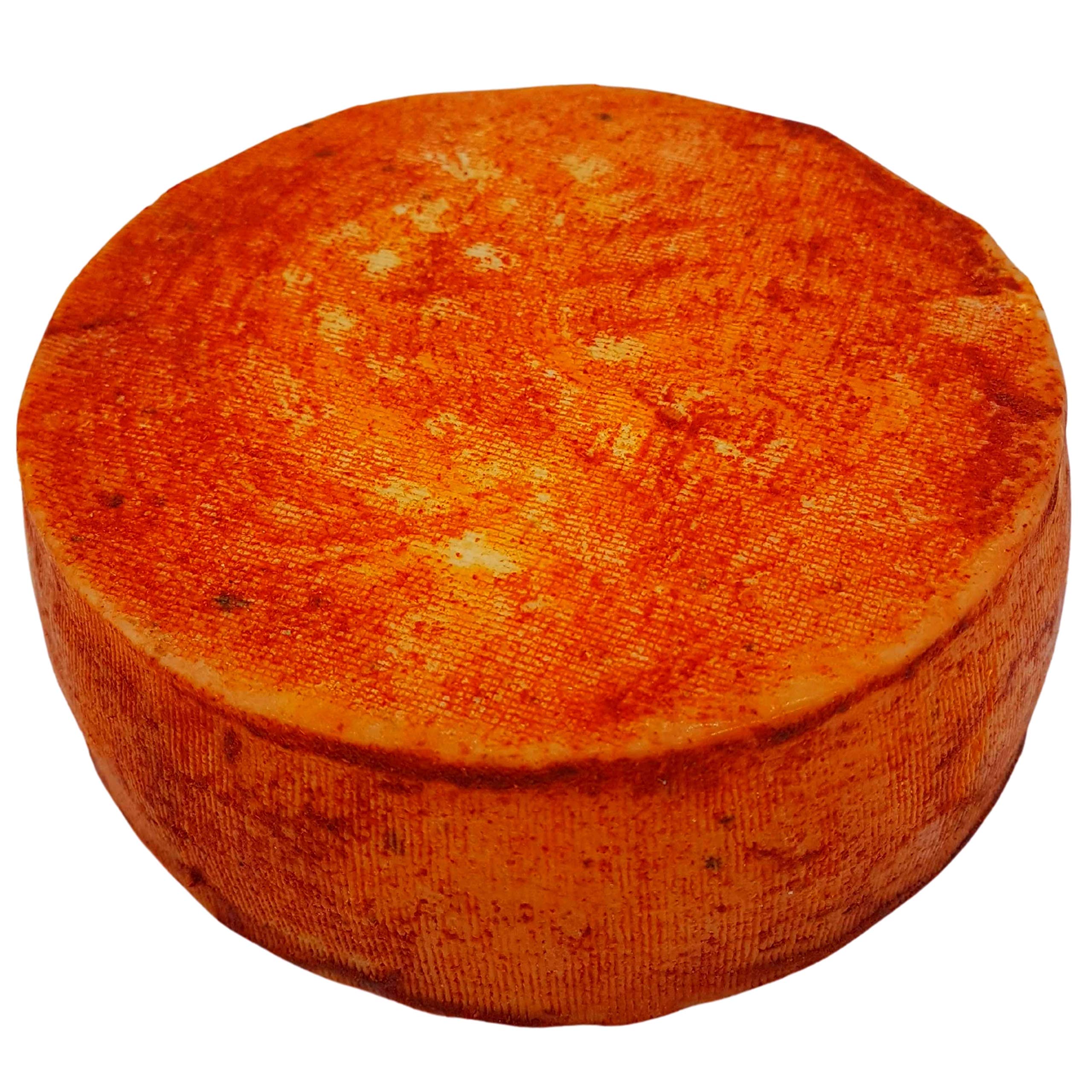 Queso de Cabra Curado al Pimentón - Queso Extremeño - Elaborado con leche pasteurizada de Cabra - Peso Aproximado 800 gramos - Madurado De 45 días a 2 meses, con Pimentón de la Vera.
