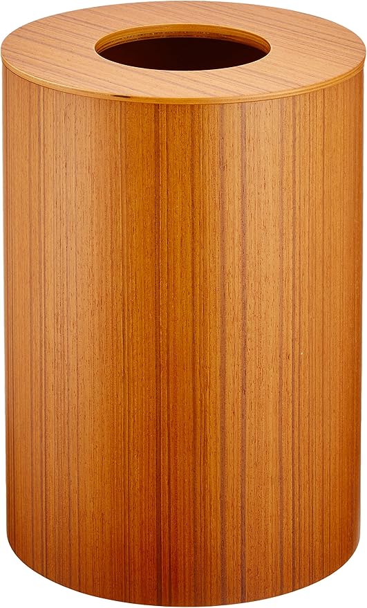 Amazon Saito Wood ごみ箱 ダストボックス ドーナツ蓋 L 952 9l チークグレイン フタ付きゴミ箱 オンライン通販