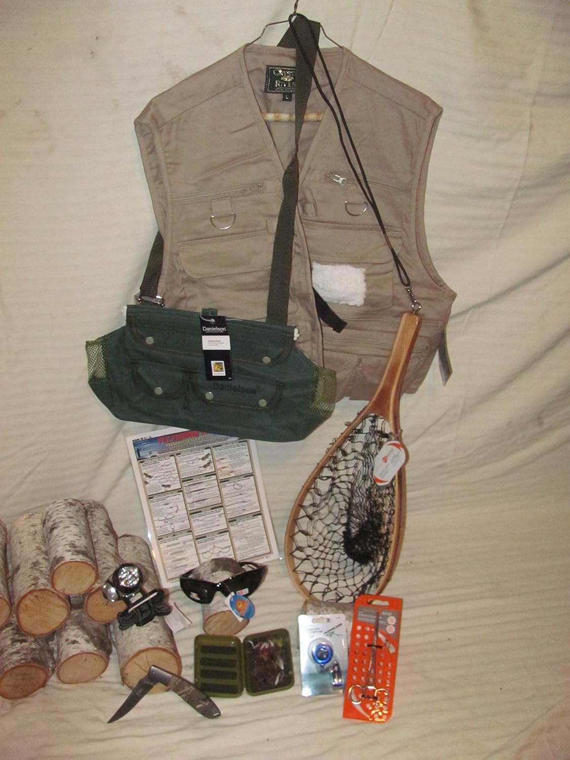 Complete Fly Fishing Gear/Gift Bundle with Vest, Flies and