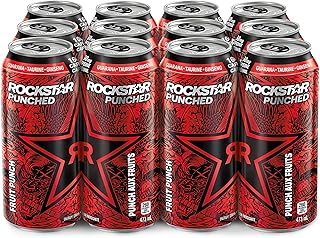 Rockstar Energy Drink Punched, 473 mL Cans,12 Pack