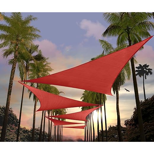 Amgo 20' x 20' x 28.3' Beige Right Triangle Sun Shade Sail Canopy Awning Cloth AGTAPRT20 - UV Blockage, Water & Air Permeable, Heavy Duty Commercial Grade, Outdoor Patio Garden (We Make Custom Size)