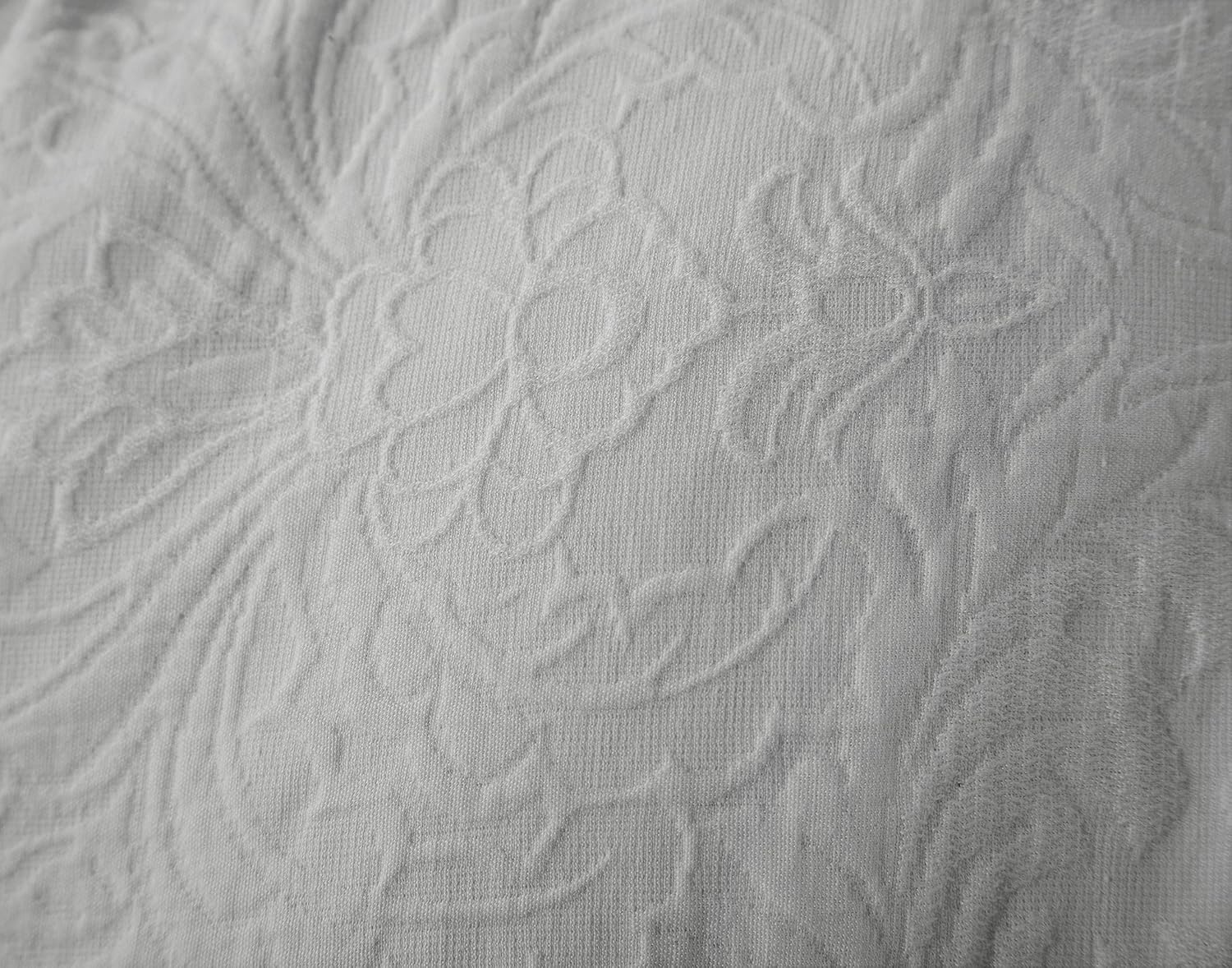 Sterling Creek Gwen 3-Piece Floral Woven Jacquard Matelassé Bedding Cover - Solid Quilt Blanket Coverlet Set (Queen, Gray)