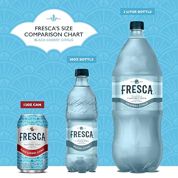Fresca Black Cherry Soda Sparkling Flavored Soft Drink Zero Calorie and Sugar Free, 12 fl oz, 12 Pack