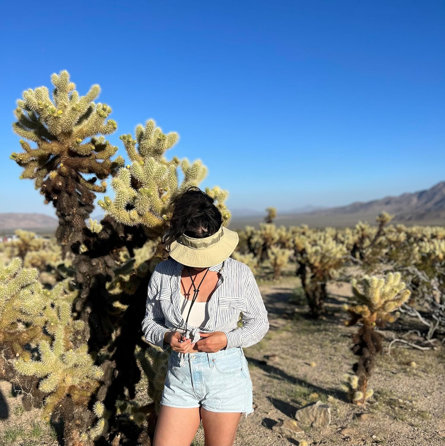 Ajustable Khaki Sun Visor Safari, Fishing, Hiking, Bucket Hat with Neck Flap for Men and Women