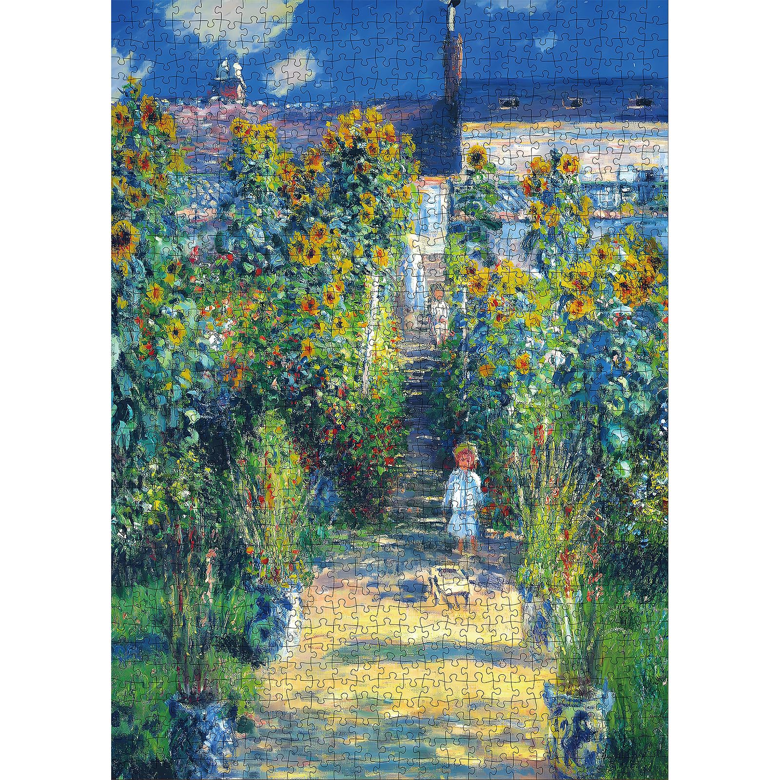 1000 Pieces Jigsaw Puzzles for Adults Monet Artist's Garden Painting Puzzle 28 x 20 inch