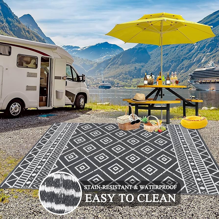 Enyhom Outdoor Rugs For Garden Waterproof, Reversible Outdoor Rugs