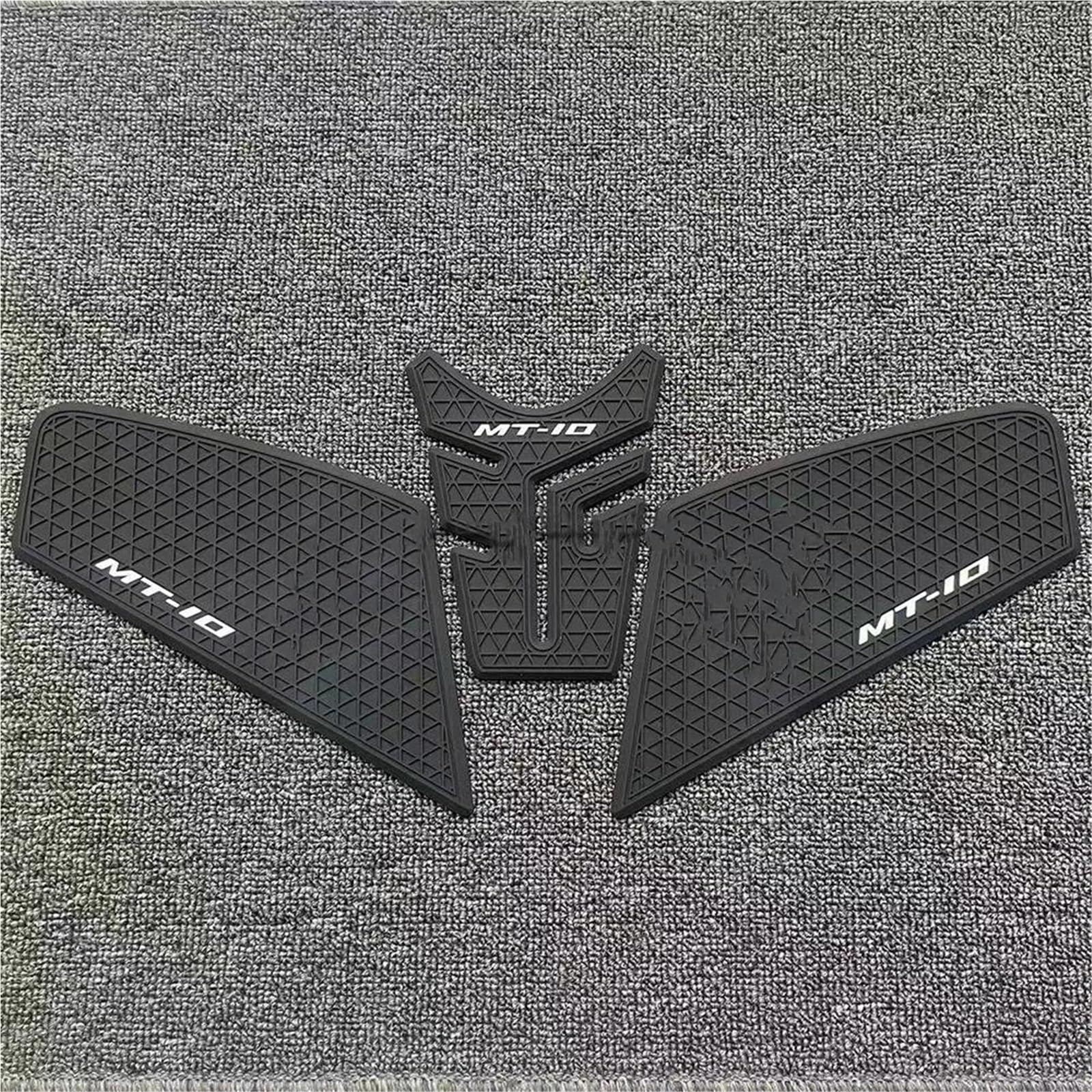 Slimes Black3 Motorcycle Tank Traction Pad Sticker Gas Grip Protector For Yamaha Mt-10 Mt10 2018-2023(Black3)