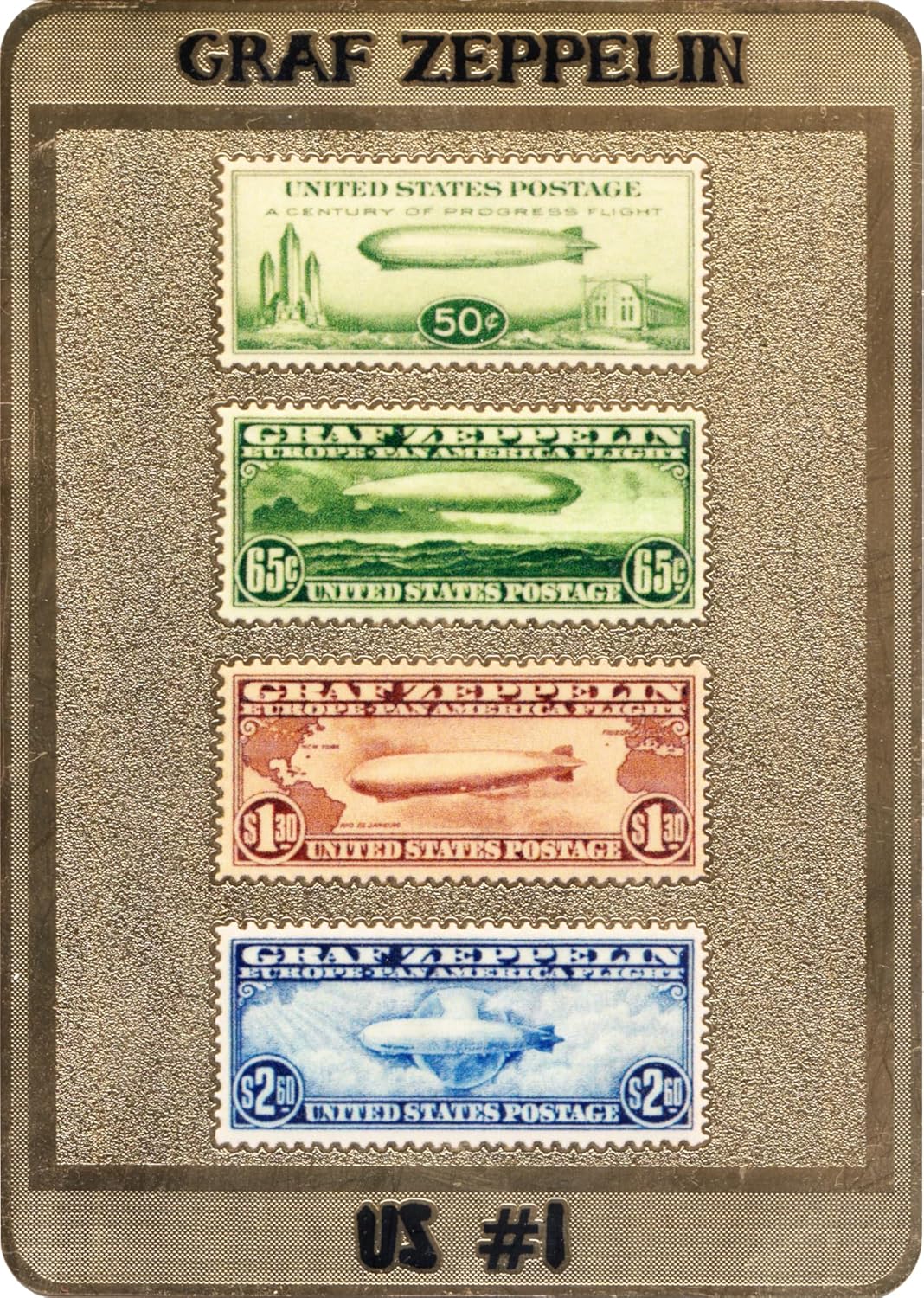 GRAF Zeppelin – US #1 - Scott C18 C13 C14 C15 - with Stand