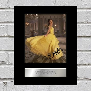 Iconic pics Emma Watson Digitally Signed Mounted Photo Display 10x8 Inches Beauty and the Beast #2 Autographed Picture Print