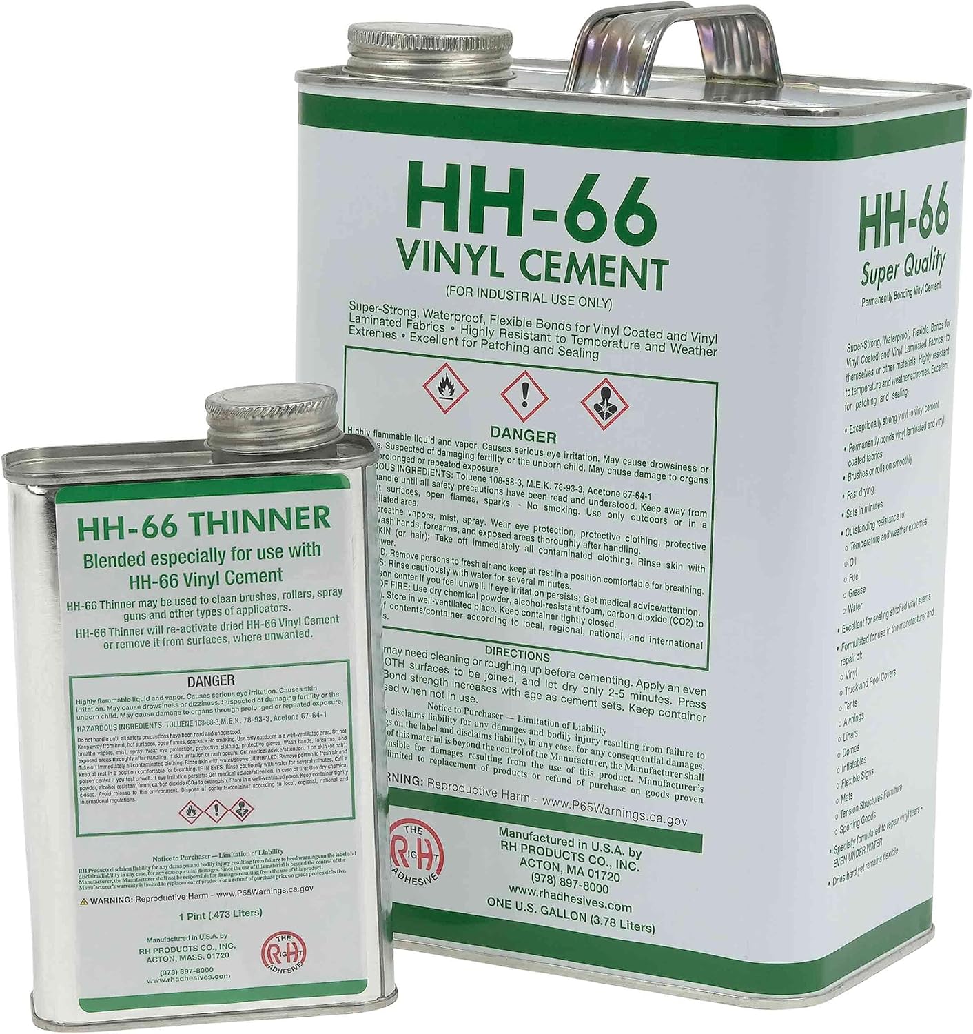 Mytee Products 18oz Blue Tarp Vinyl Repair Kit | 2 Yard 18 oz Vinyl Coated Polyester Fabric with HH-66 PVC Cement Glue and HH66 Thinner