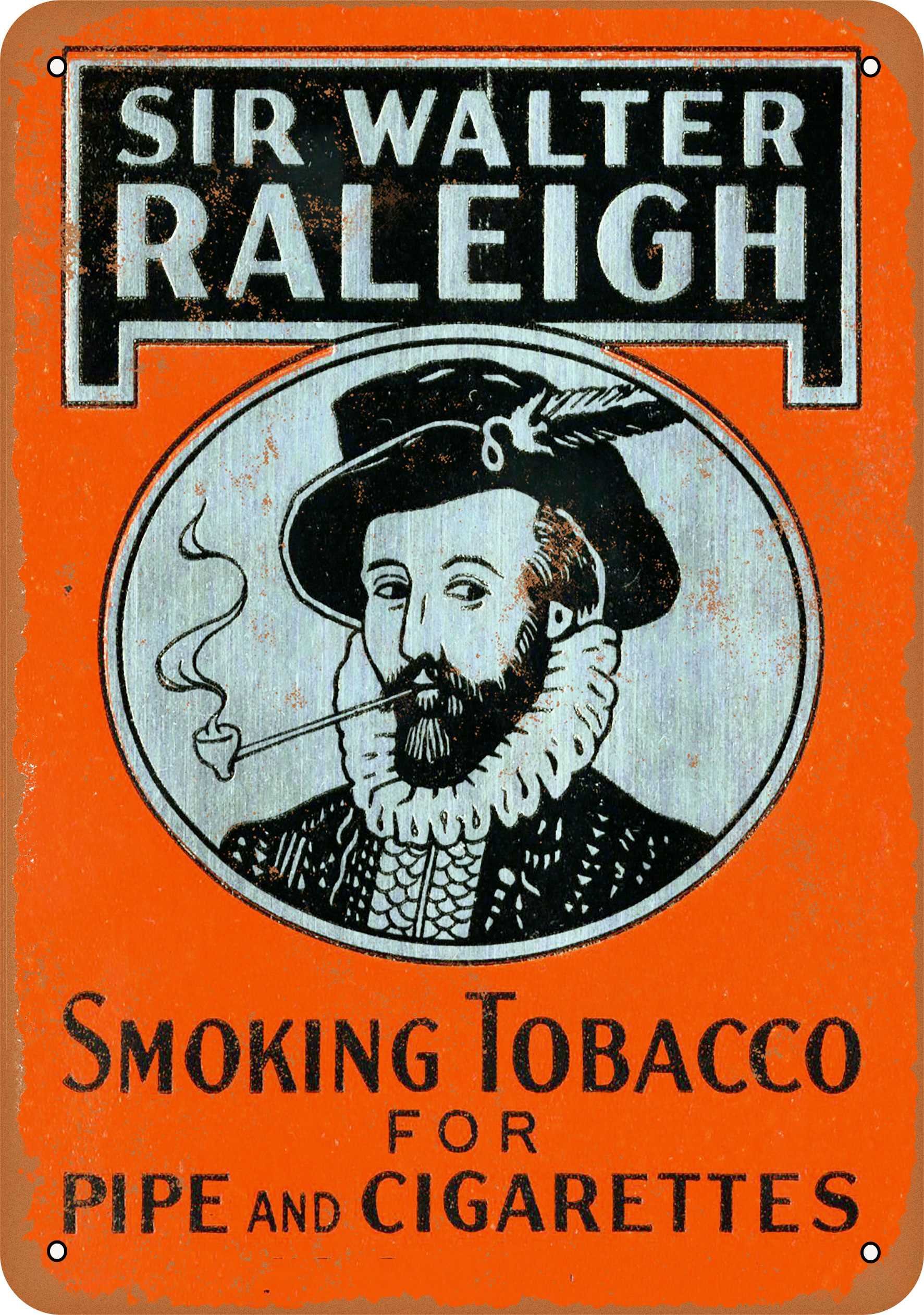 walter raleigh tobacco sketch Amazon.com: RetroRust 10 x 14 METAL SIGN - 1937 Sir Walter Raleigh Tobacco