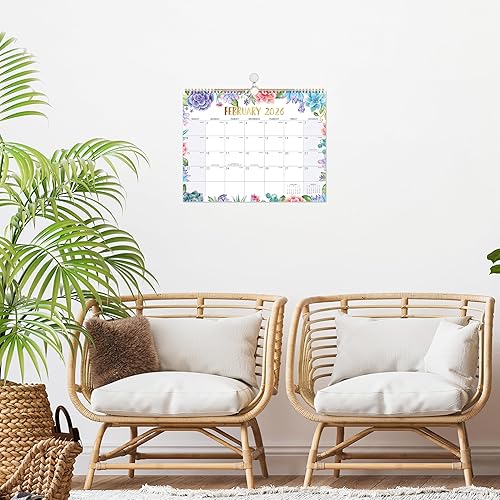 Miniatura 7 de Calendario 2026 - Calendarios de pared 2026, enero de 2026 a diciembre 2026, calendario de pared de 12 meses, 14.5 x 11 pulgadas, bloques de