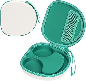 Portable Headphone Case for ICLEVER BTH 20, Travel Carrying Pink Hard EVA Over Ear Headphone Case with Mesh Pocket Storage Cable White