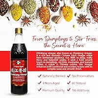 Vista 6 de NPG Chinkiang Vinegar 19.61 Fl Oz (580ml), 3 Years Aged Zhenjiang Black Rice Vinegar, Naturally Brewed Chinese Black Vinegar For Dumplings, Xiao