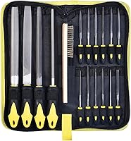 Vista 9 de Juego de 6 limas de aguja de metal - Juego de limas endurecidas de aleación de acero que incluyen lima plana, lima de protección, lima cuadrada