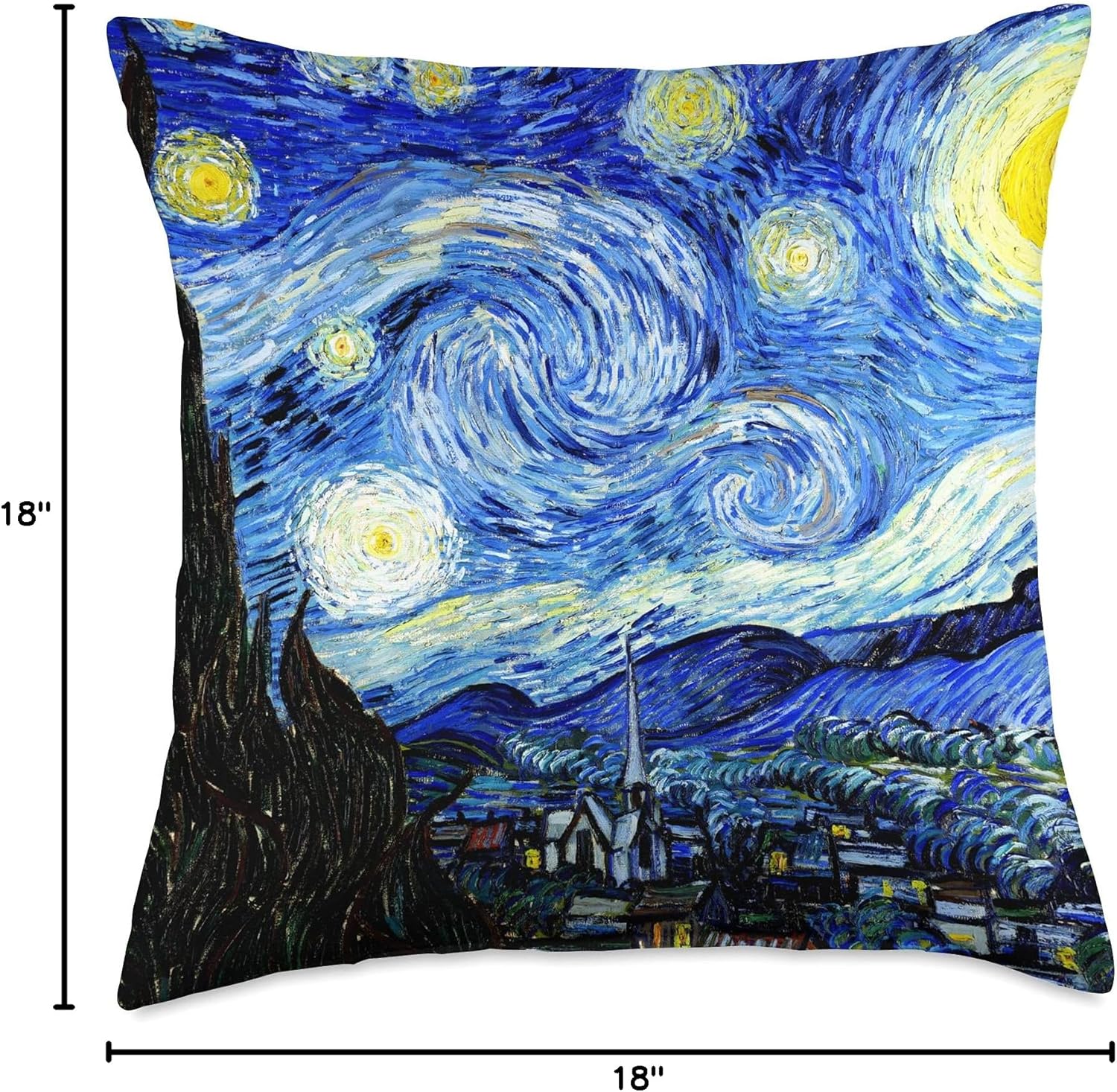 The Starry Night Vincent Van Gogh Famous Vintage Art Stylish Throw Pillow