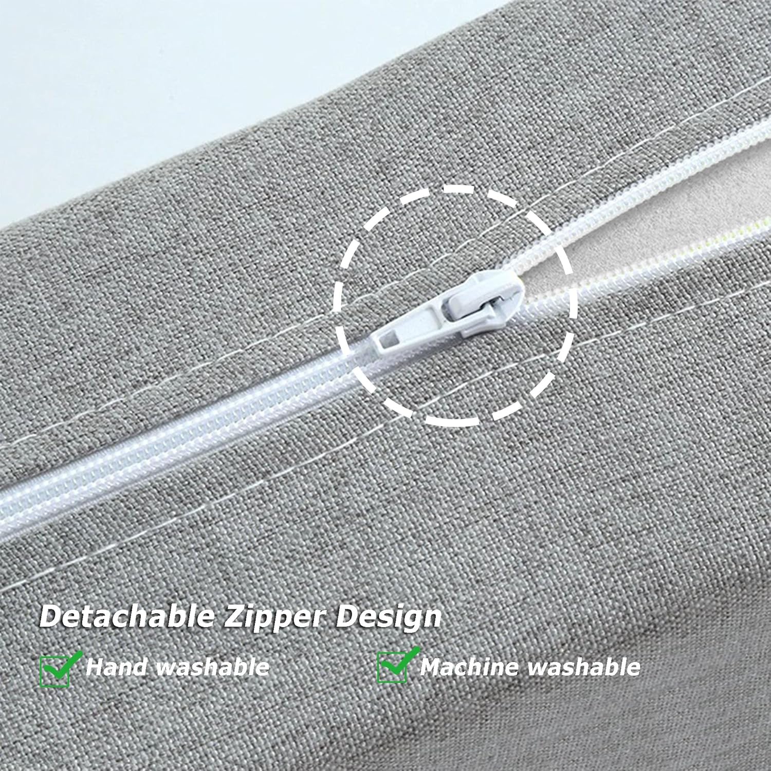 Custom Size Bed Gap Filler Bedside Protection Cushions with Removable Cover, Close the Gap Between Headboard Wall or Foot Board for Single/Double/King Bed (120 * 15 * 8cm,Grey)