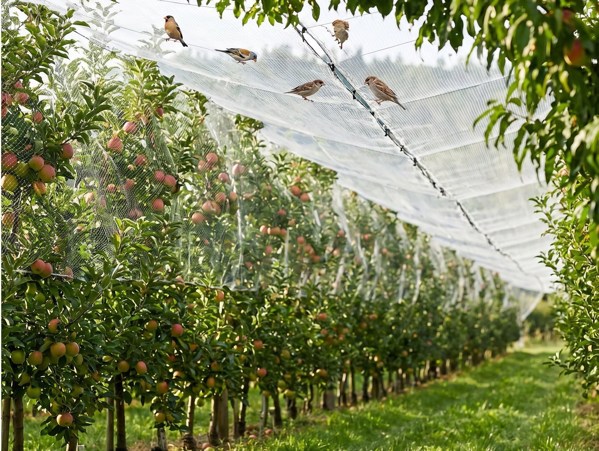 Vrgadenor HDPE Anti - envejecimiento huerto Anti - Granizo Anti - Red de pájaros huerto jardín de Verduras tamaño de protección del Estanque de Plantas agrícolas: 16x75ft / 5x23m