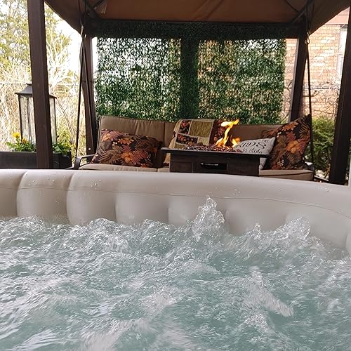 Miniatura 64 de ALEKO Spa inflable para bañera de hidromasaje Burbuja de chorro personal de alta potencia con cubierta ajustable y 3 cartuchos de filtro 265