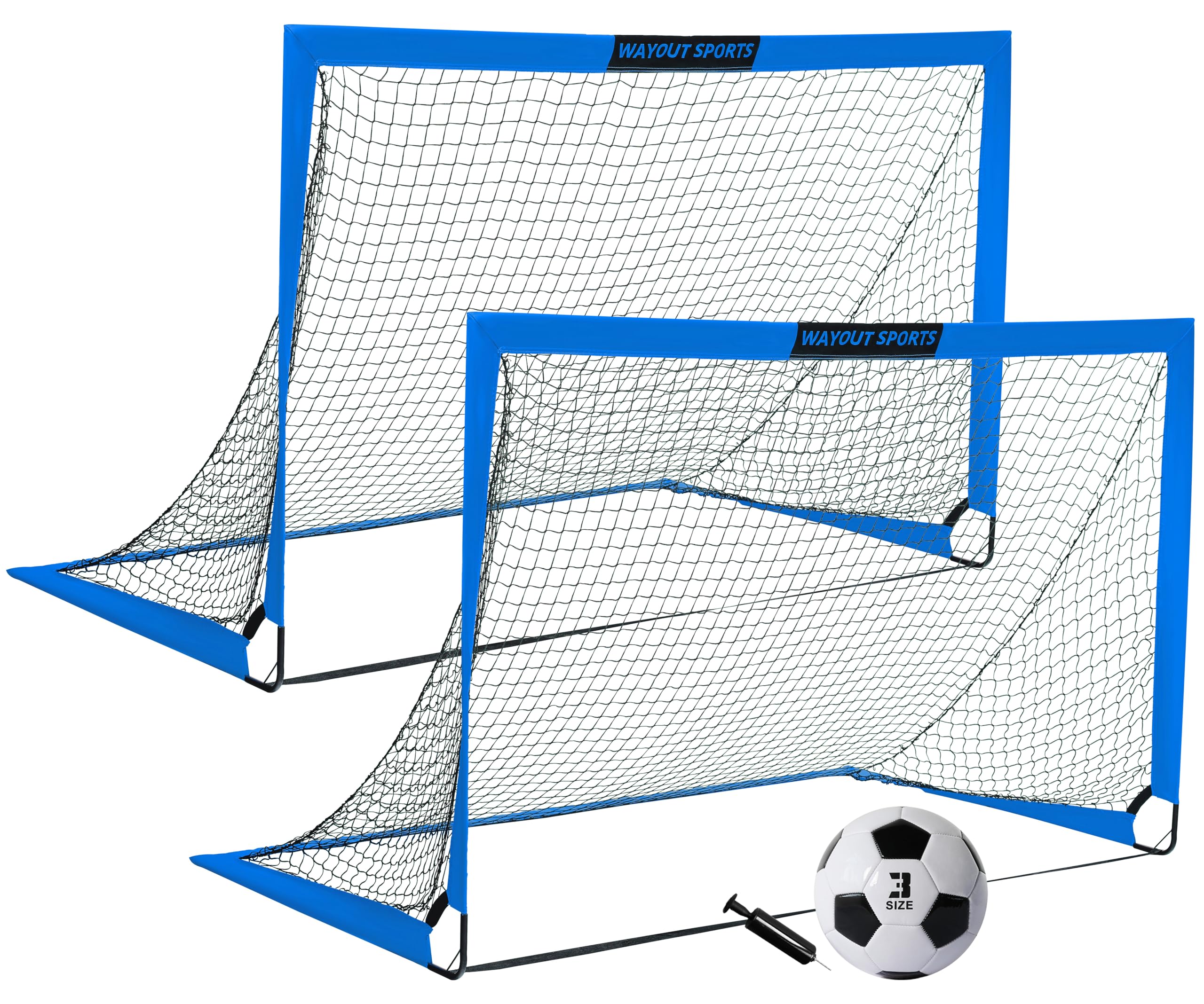 Porterías Fútbol Plegables con Balón e Hinchador
