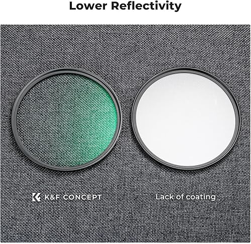 Miniatura 6 de K&F Concept Kit de filtros de difusión negra de 14 y 18 de 2.047 in, juego de filtros de efecto cinematográfico de niebla con revestimiento