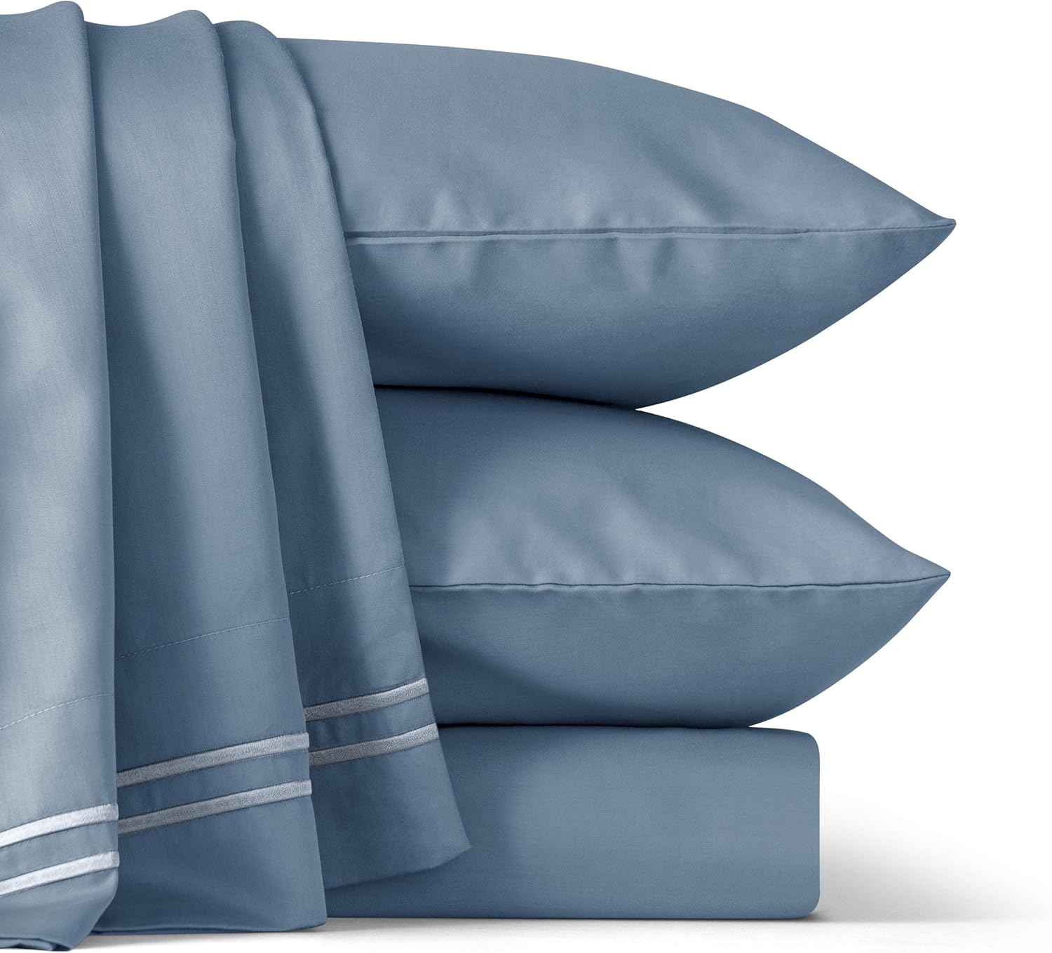 subrtex Duvet Cover Set Bedding Sets 40% Tencel 60% Cotton 3-Piece Duvet Covers Breathable with Button Closure Full/Queen 2 Pillowcase Ultra Soft Lightweight for Hotel, Room (Full/Queen,White): Home & Kitchen