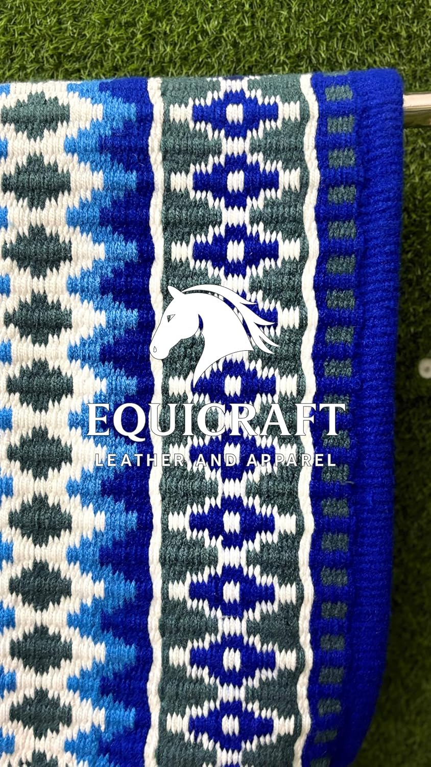 Handmade Western Show Saddle Blanket | Genuine New Zealand Wool Pad | Custom Equestrian Gear AM-02