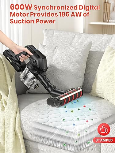 Miniatura 4 de Honeywell Aspiradora inalámbrica autolimpiante, aspiradora ligera 8 en 1 con tiempo de funcionamiento de 60 minutos, potente succión, aspiradora