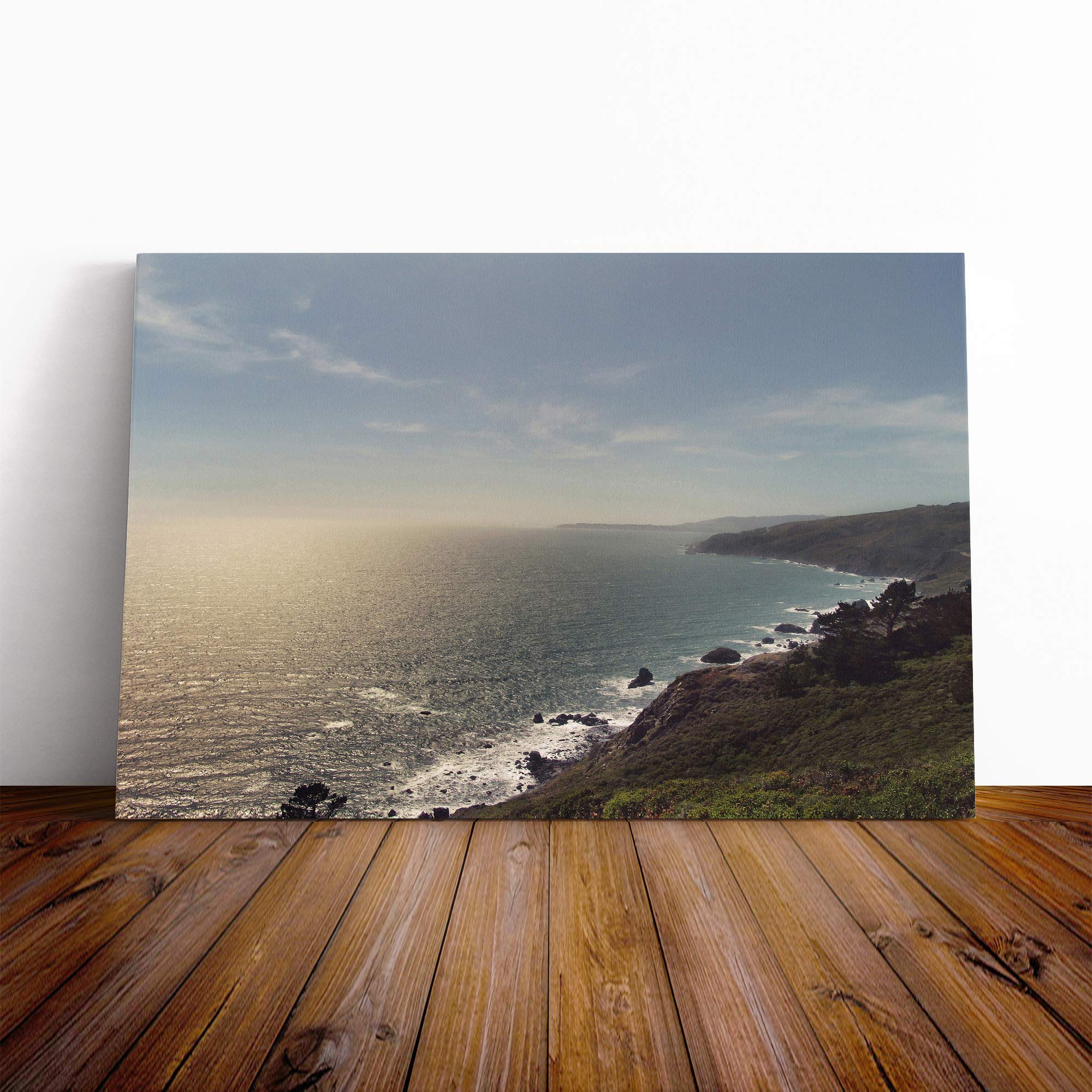 Beautiful Seascape Canvas Print | Gallery Wrapped 30mm Frame Wall Art | 24x16 inches | Ready to Hang | Modern Seascape Picture | Living Room Bedroom Lounge Office