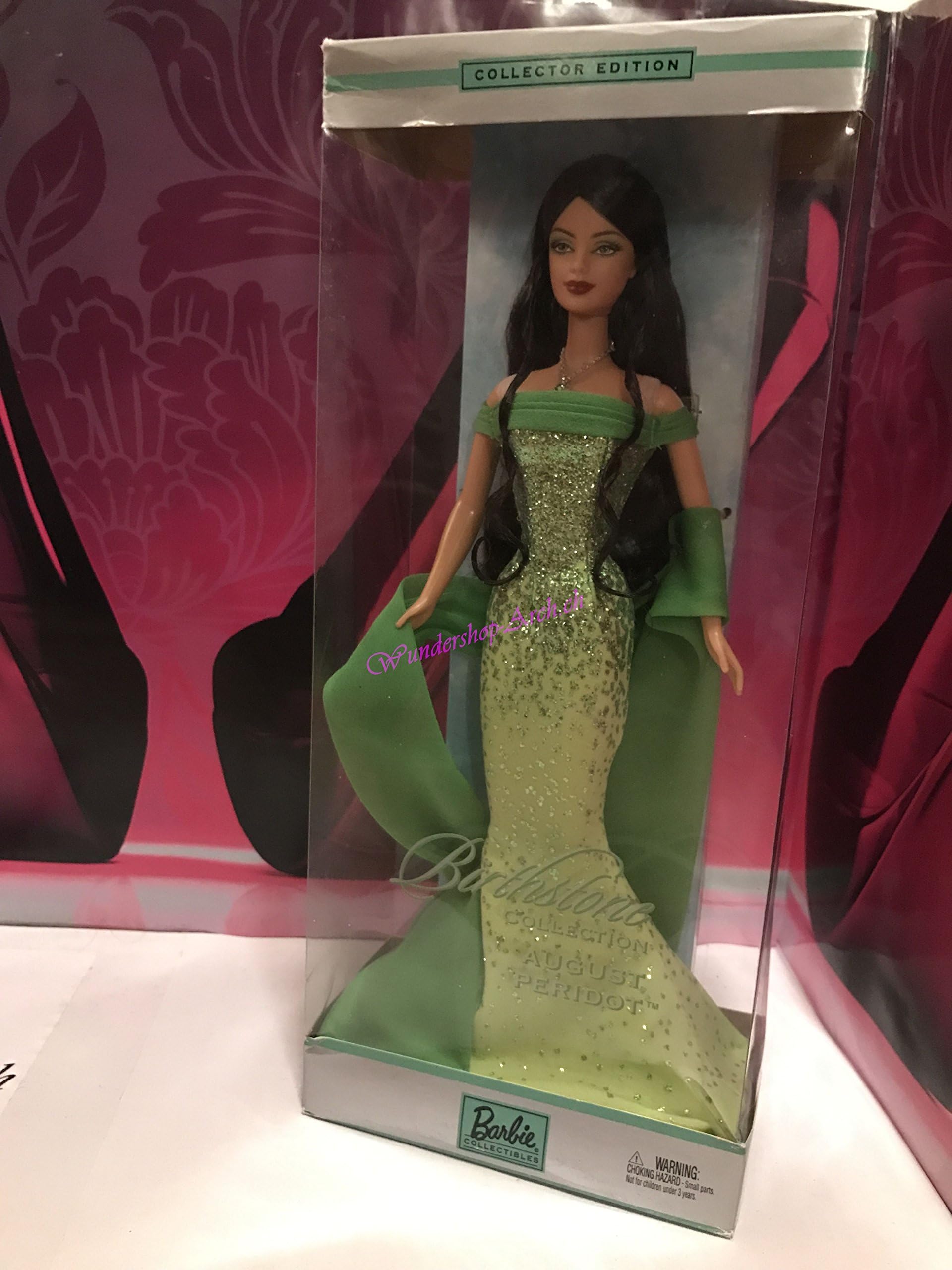 Mattel Barbie 2002 Birthstone Collection - August Peridot Ba