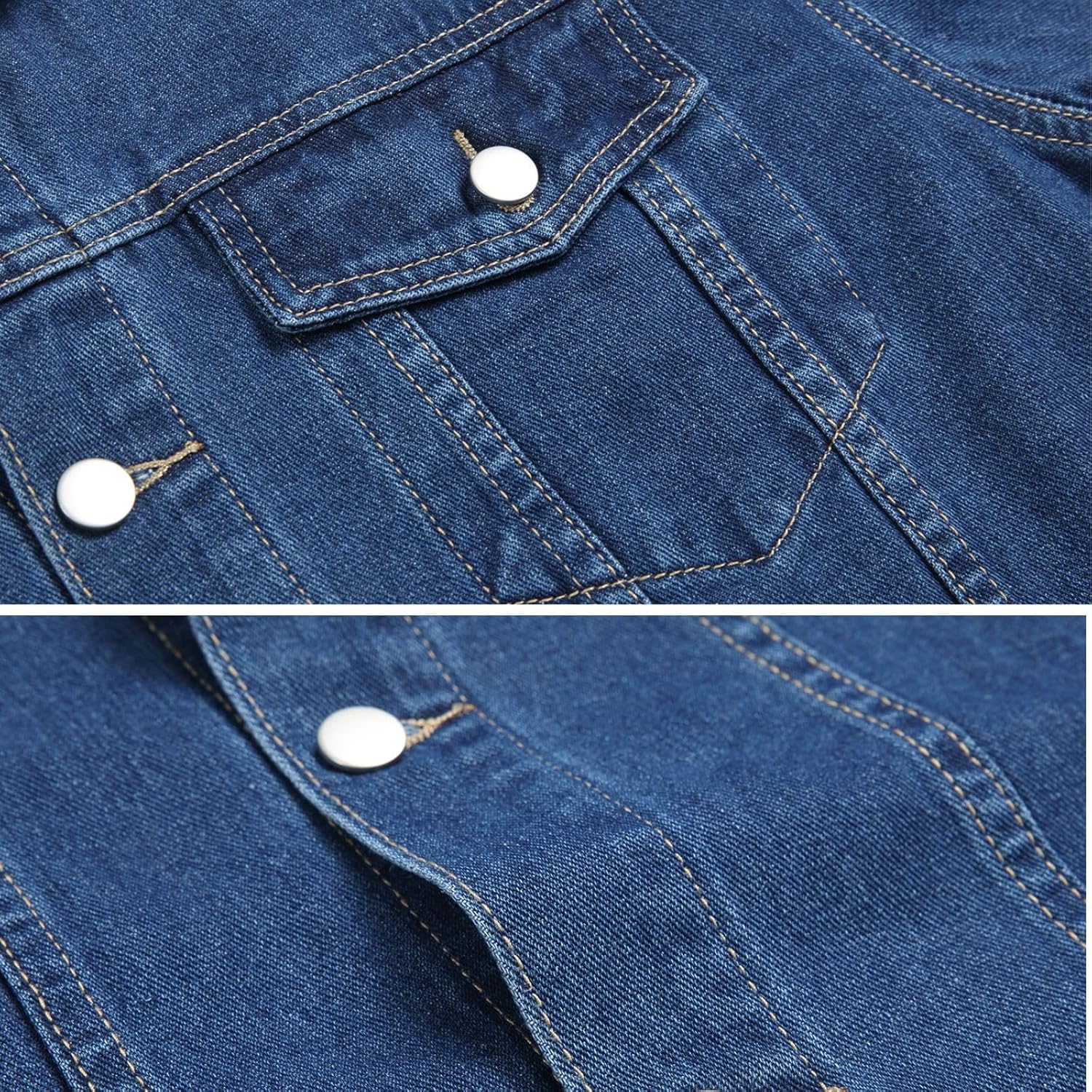 LZLER Men's Jean Jacket Hoodie Classic Casual Loose Fit Long Sleeve Trucker Coat Denim Jacket with Hood
