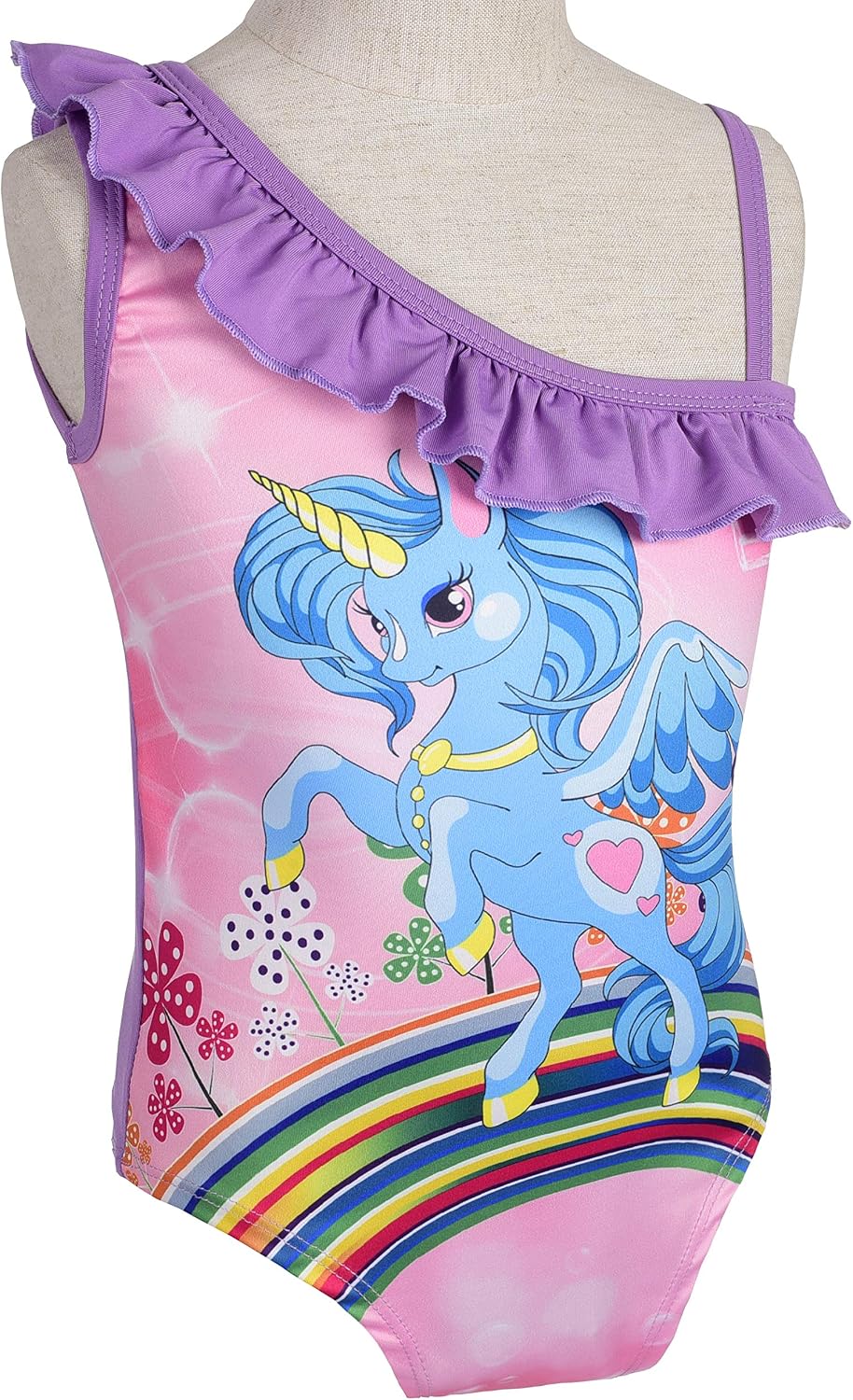 Dressy Daisy Girls Unicorn One Piece Bathing Suit Swimsuit Swimwear Swimming Dress Swim Skirt